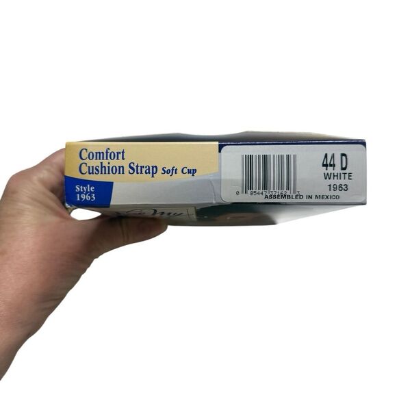 Just My Size Comfort Cushion Strap Soft Cup Full Figure Bra Style 1963 White 44D - Picture 3 of 10